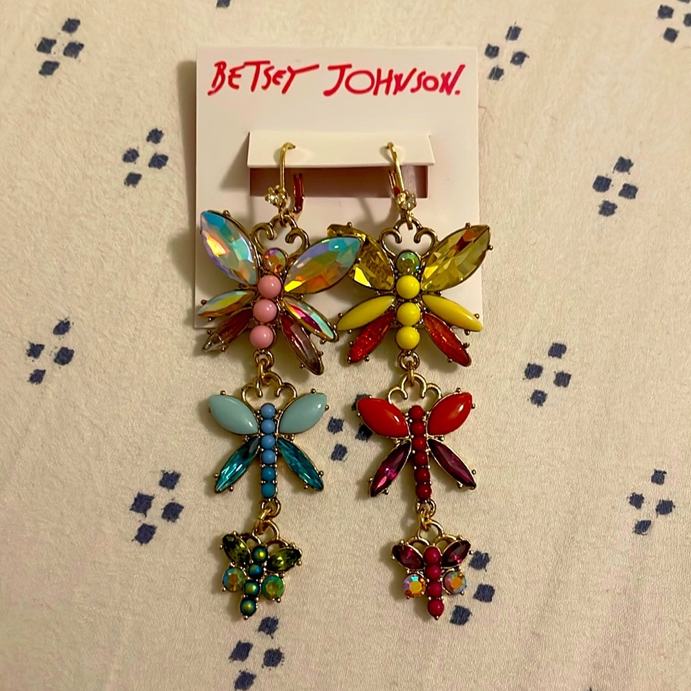 Betsey Johnson Butterfly Earrings